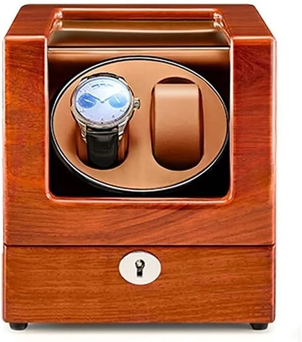 constellation entrepreneurial Rotation Modes with Flexible Watch Pillows Watch Display Case Flexible Plush Pillow Fit Lad Watch Winder Automatic Watches Wood Shell Piano Paint Exterior for 2 Watches 5 
