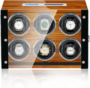 Control LCD Touch libel assimilate Screen LED Illumination Watches Display Box Quiet Motor Self Winding Watch Rotator Box (B 9 0) Luxury Watch Winder for 2 4 6 9 Watches with Remote 