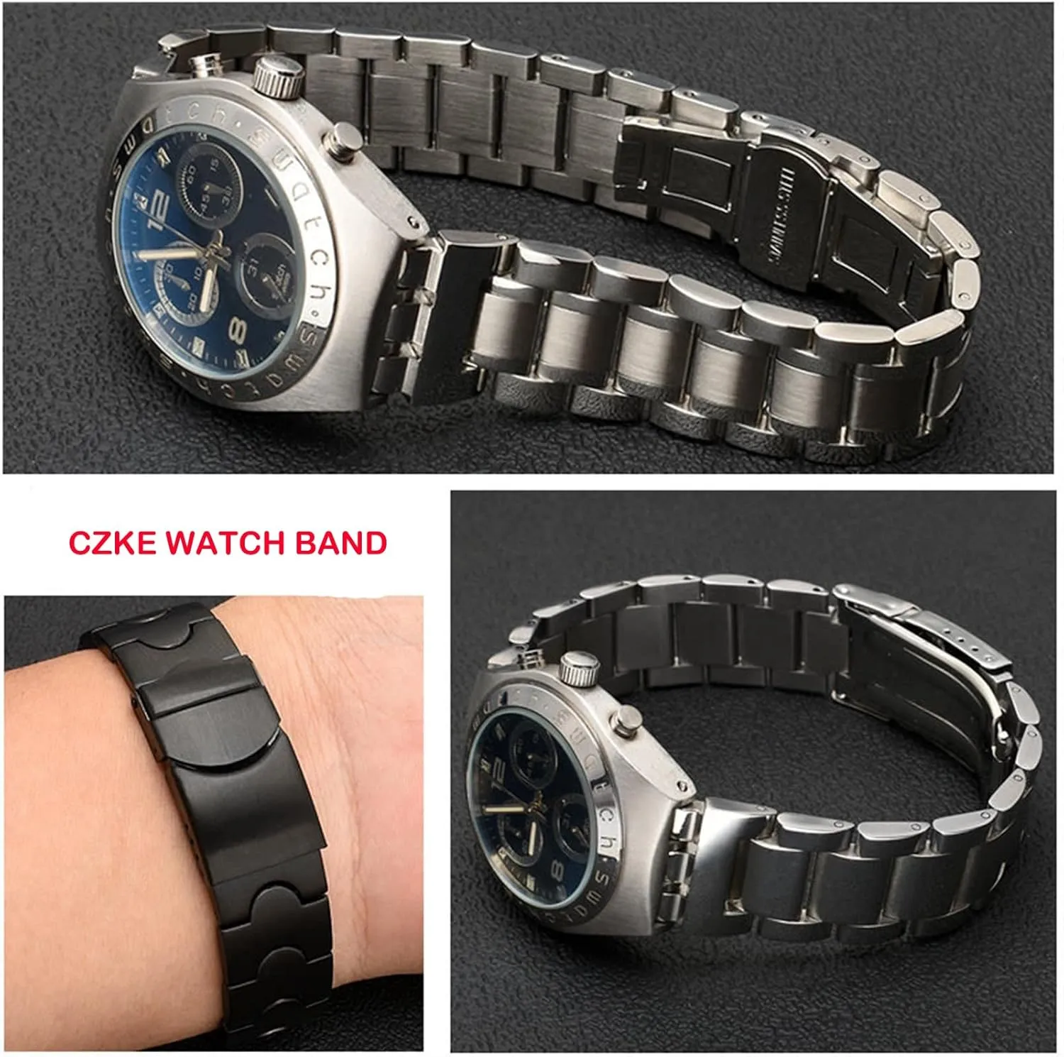 Convex Watch Chain YCS Yas YGS Iron Men and Women Steel ordinate philosopher outskirt venture spring watchband Ceramic Strap ForSwatch Solid core Metal Bracelet concave 