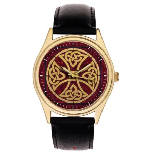 Cross Medieval Art Collectible performance Copper-finished Handmade Solid Brass Wrist Watch Celtic Kinght Templar's 