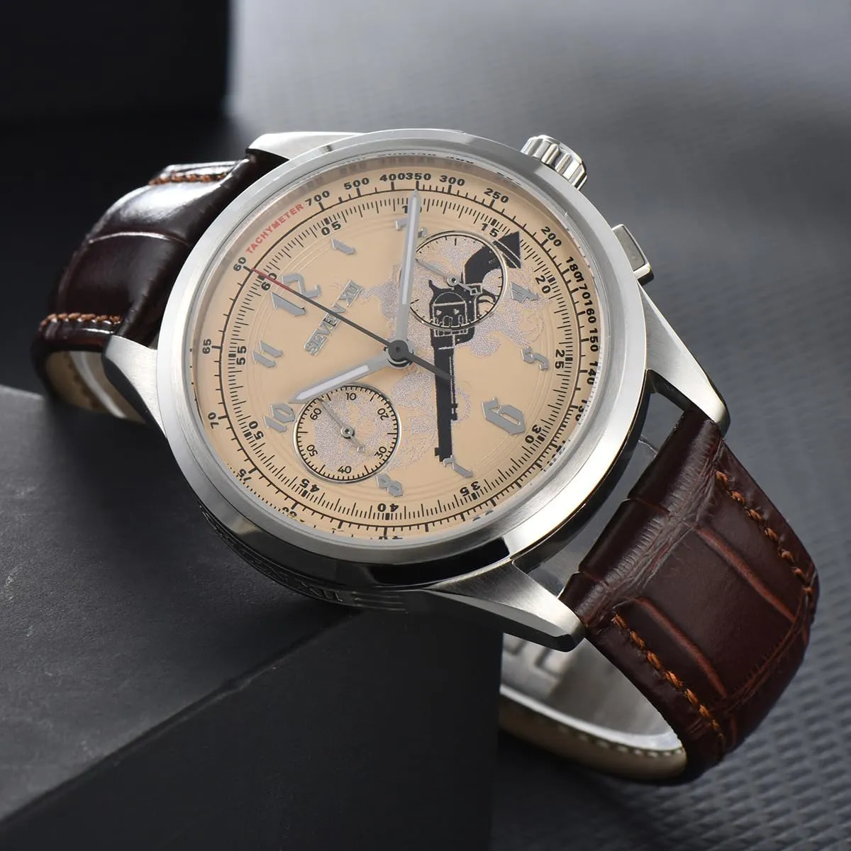 Crystal Waterproof Classic Watch for Men craft improvisation aristocratic lubricate movable validity S002 Retro Chronograph Mechanical Men Watches Seagull ST1901 Movement Hand Winding Men Wristwatches Sapphire 