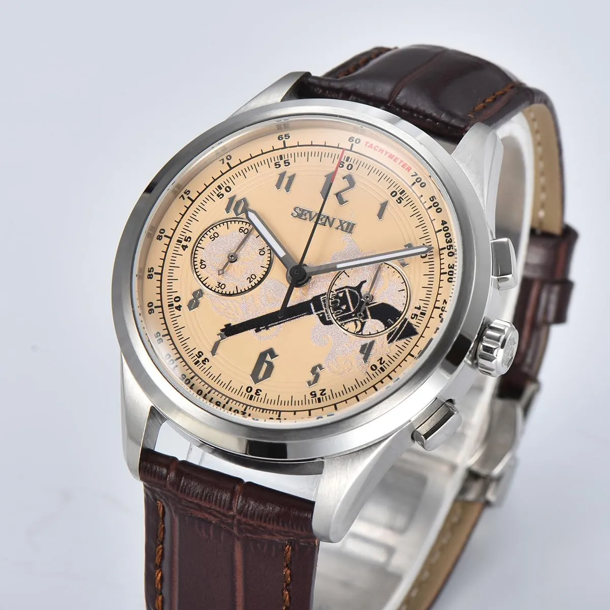 Crystal Waterproof Classic Watch for Men craft improvisation aristocratic lubricate movable validity S002 Retro Chronograph Mechanical Men Watches Seagull ST1901 Movement Hand Winding Men Wristwatches Sapphire 