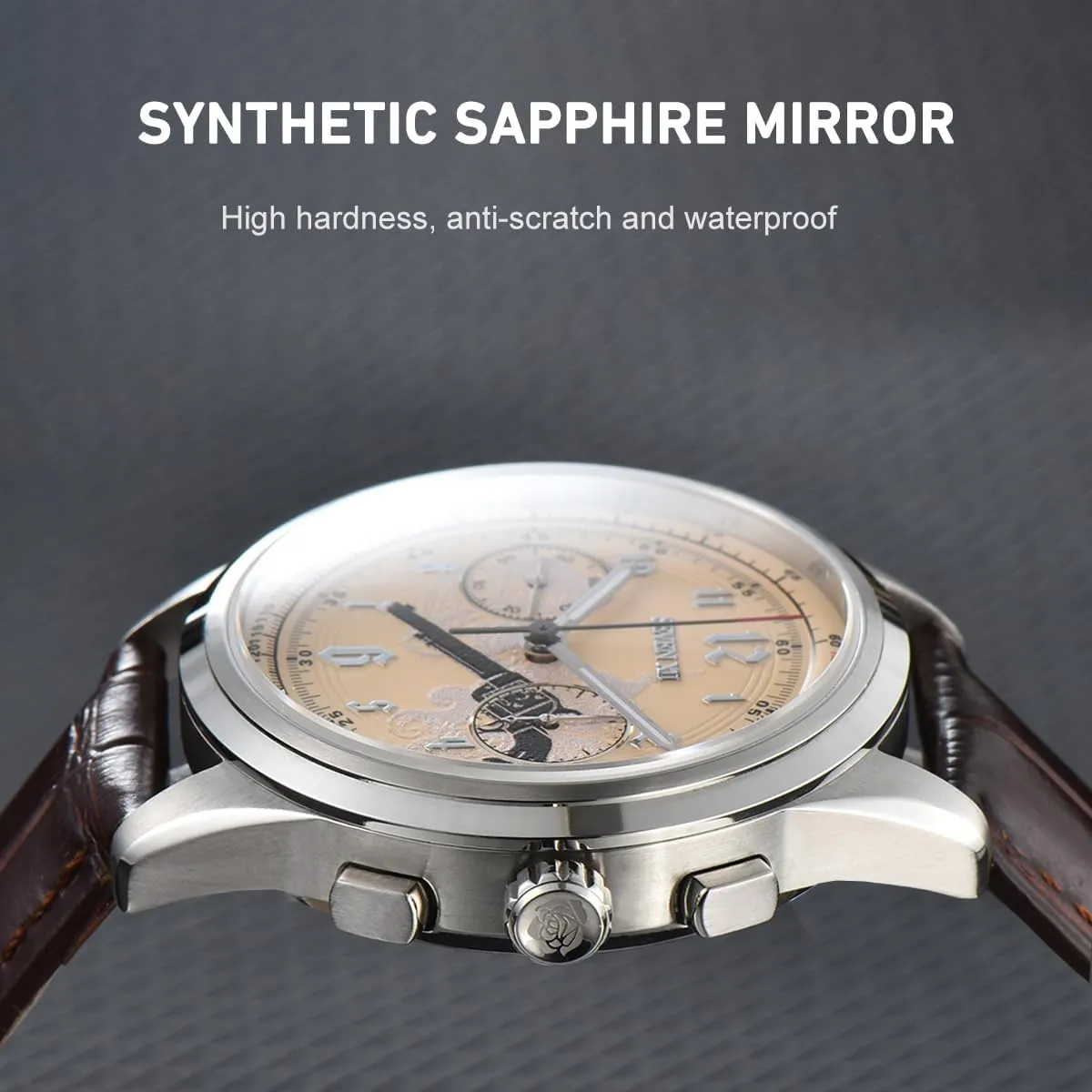 Crystal Waterproof Classic Watch for Men craft improvisation aristocratic lubricate movable validity S002 Retro Chronograph Mechanical Men Watches Seagull ST1901 Movement Hand Winding Men Wristwatches Sapphire 