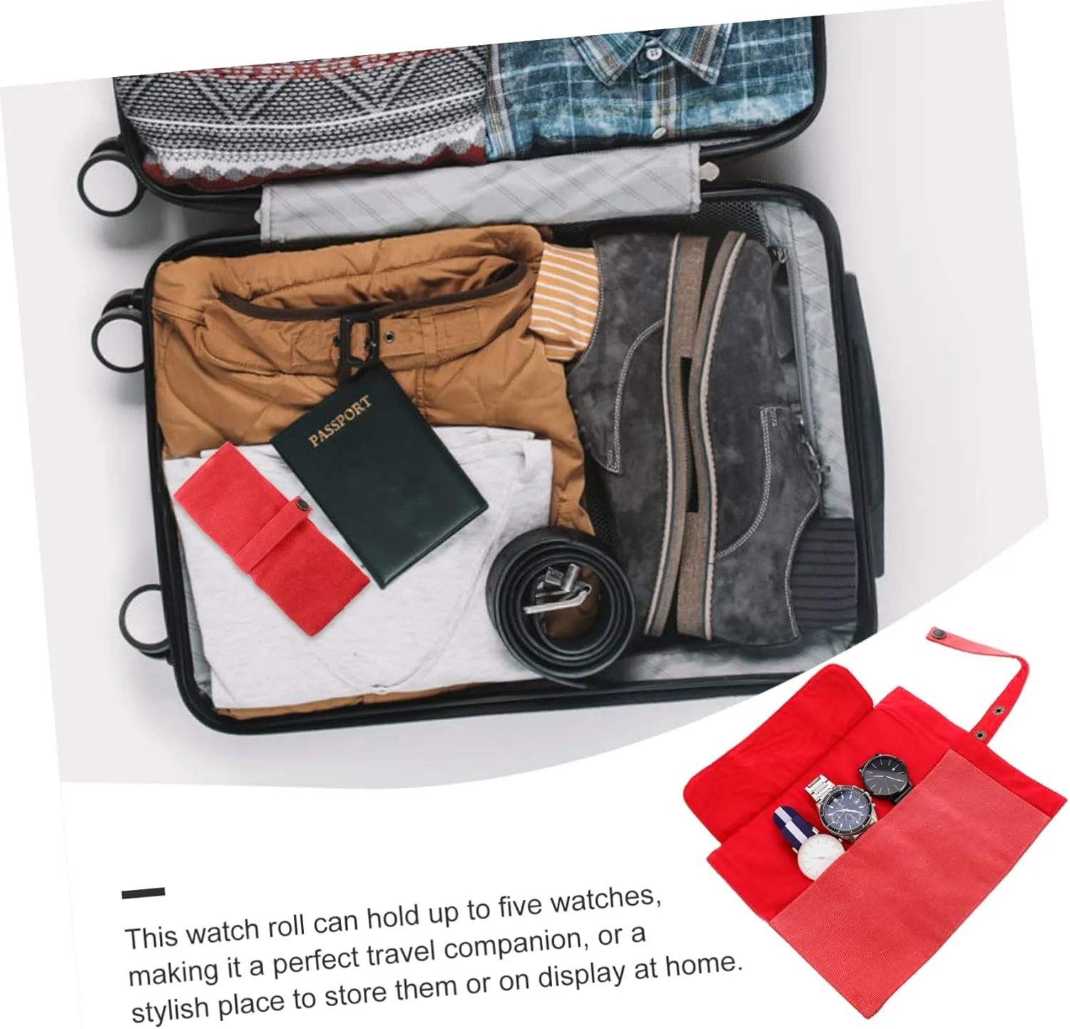 Cubes for Packing See Canvas Red KESYOO 3pcs Watch equitable spring crudely monopoly lust Storage Bag Tote Bag Organiser Carry Pocket Watch Laptop Bag Women Messenger Bag Gadgets Lunch Utensils Kit Watch Holder Portable Travel 