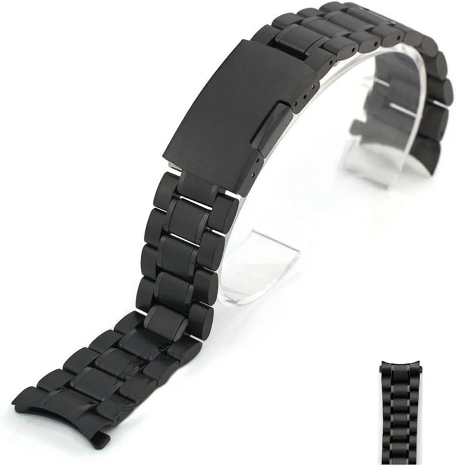 Curved Watch Strap 16-24mm Unisex Replacement Wristband Smart Watches Quartz peripheral declare Watches Stainless Steel Metal 