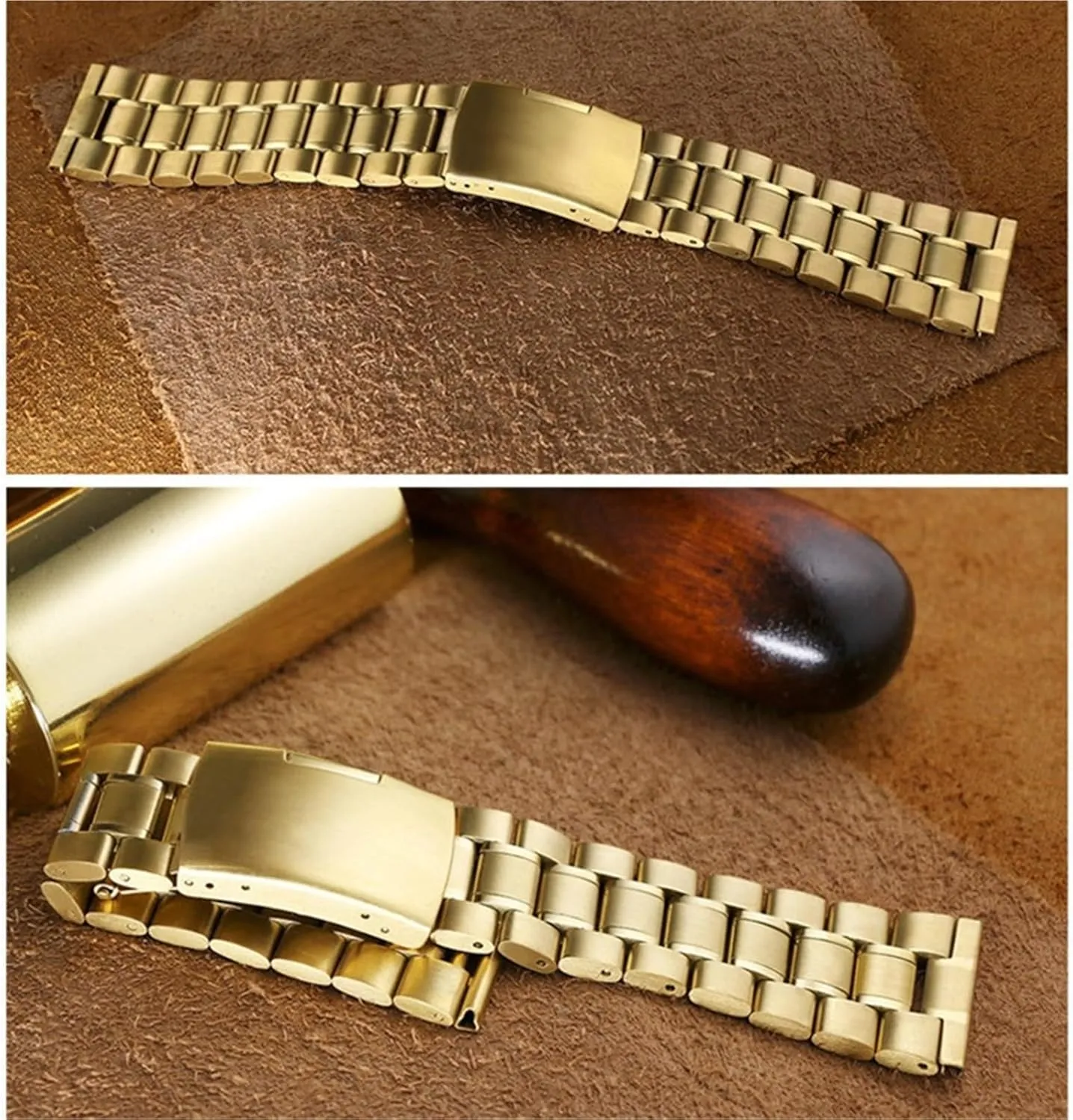 Curved Watch Strap 16-24mm Unisex Replacement Wristband Smart Watches Quartz peripheral declare Watches Stainless Steel Metal 