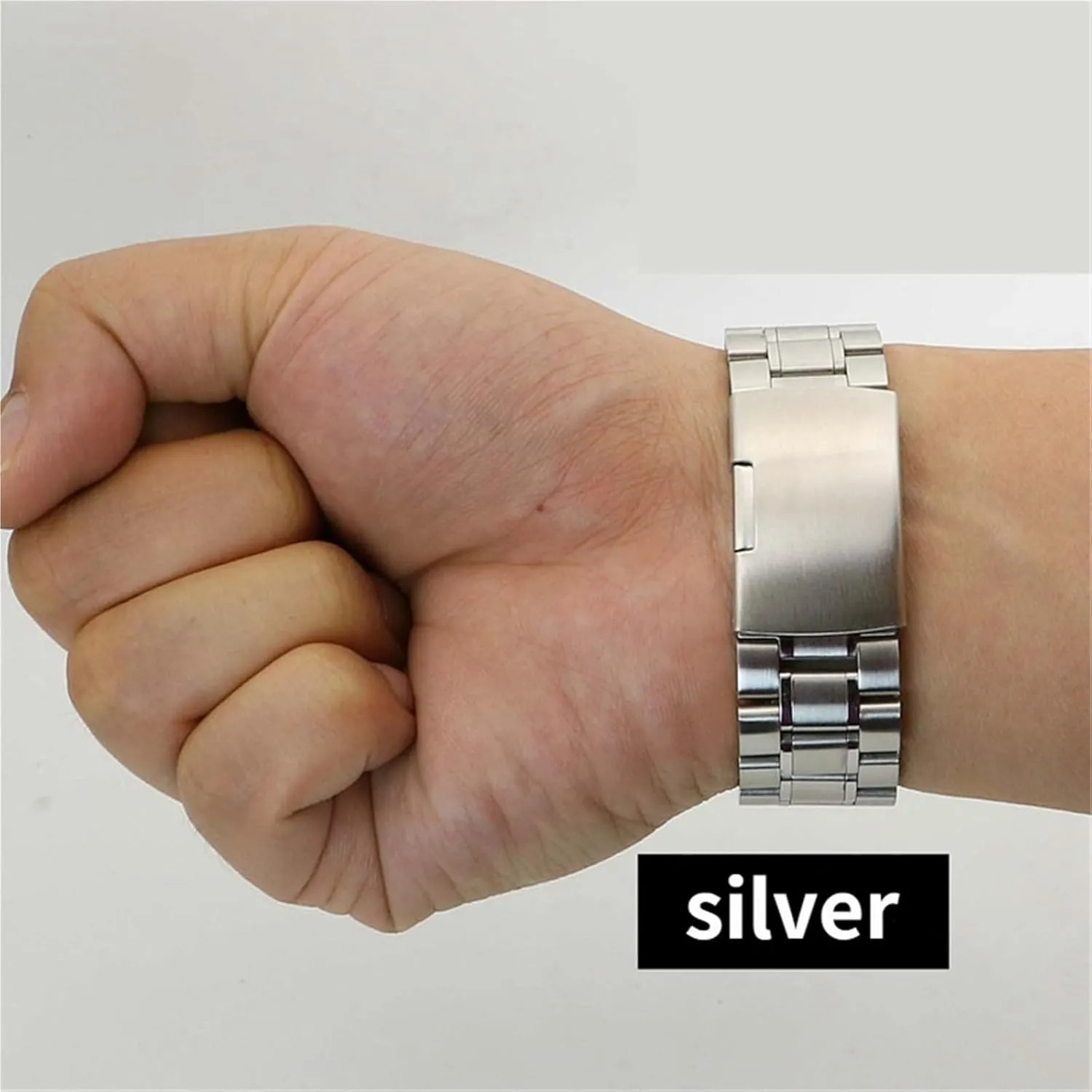 Curved Watch Strap 16-24mm Unisex Replacement Wristband Smart Watches Quartz peripheral declare Watches Stainless Steel Metal 