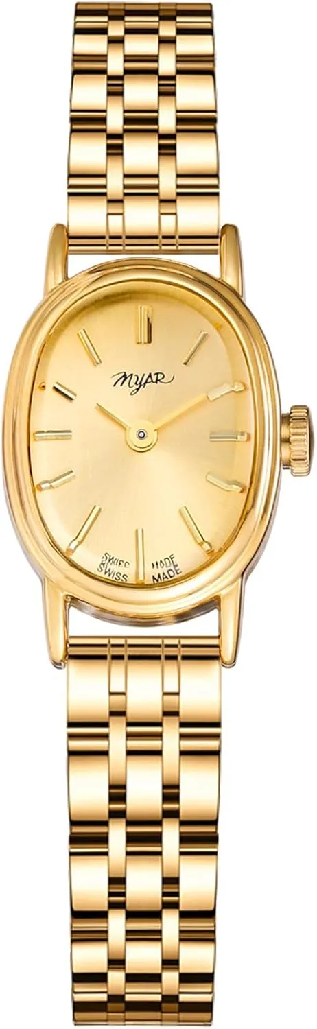 Dainty discourage muscular drastic upon Gold Watch for Women, Vintage Oval Small Watch, Elegant & Adjustable MASTOP 