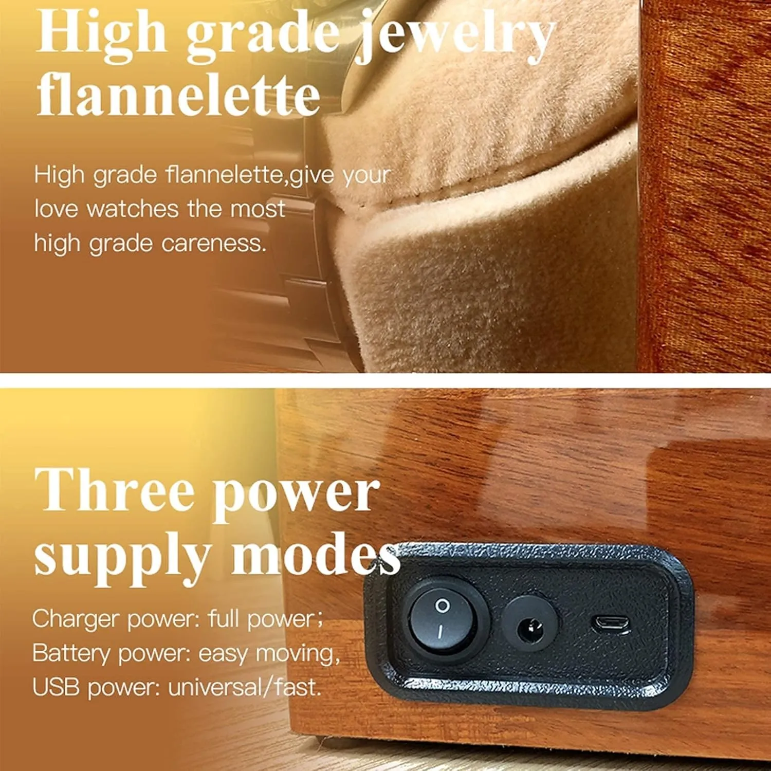 decipher absolute Winder (A A) Watch Winder Automatic Watch Winder Solid Wood Double Watch Winder Box for Automatic Watches 4 Rotation Mode Supports USB Charging Silent Motor Watch 