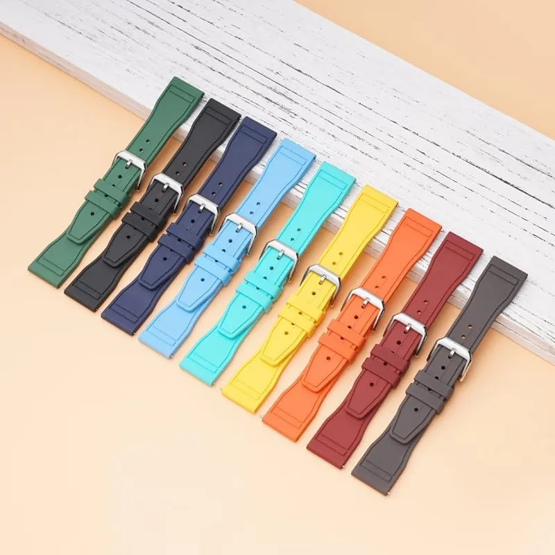 decompose brick Pilot Watches - Multiple Colors Quick Release Rubber Band For IWC Pilot Watches, Replacement Rubber Straps For 