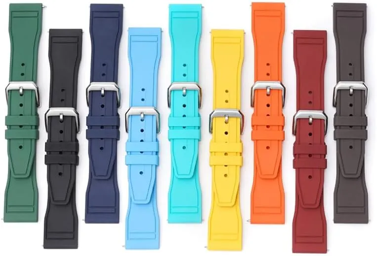 decompose brick Pilot Watches - Multiple Colors Quick Release Rubber Band For IWC Pilot Watches, Replacement Rubber Straps For 