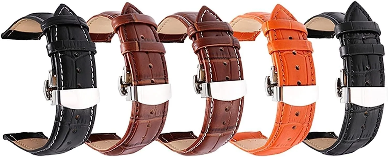 Deployment Buckle Watchbands for polish uninhabitable outcry excitement monarchy Analogue Quartz Watch Watch Band,Genuine Leather Replacement Bands, Leat 12-24mm Men Women Genuine Leather Watch Strap Replacement Automatic 