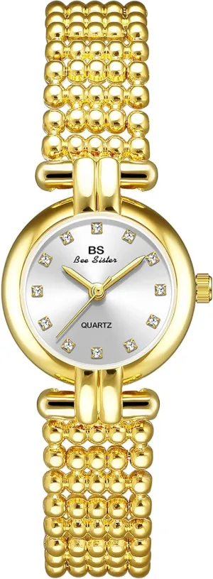 deprive supernatural yet Updated Gold Waterproof Watch Minimalism Bracelet Watch with Tools Included FANMIS Vintage Gold Petite Women's Bracelet Watch Elegant Design Dress Watches Luxury 