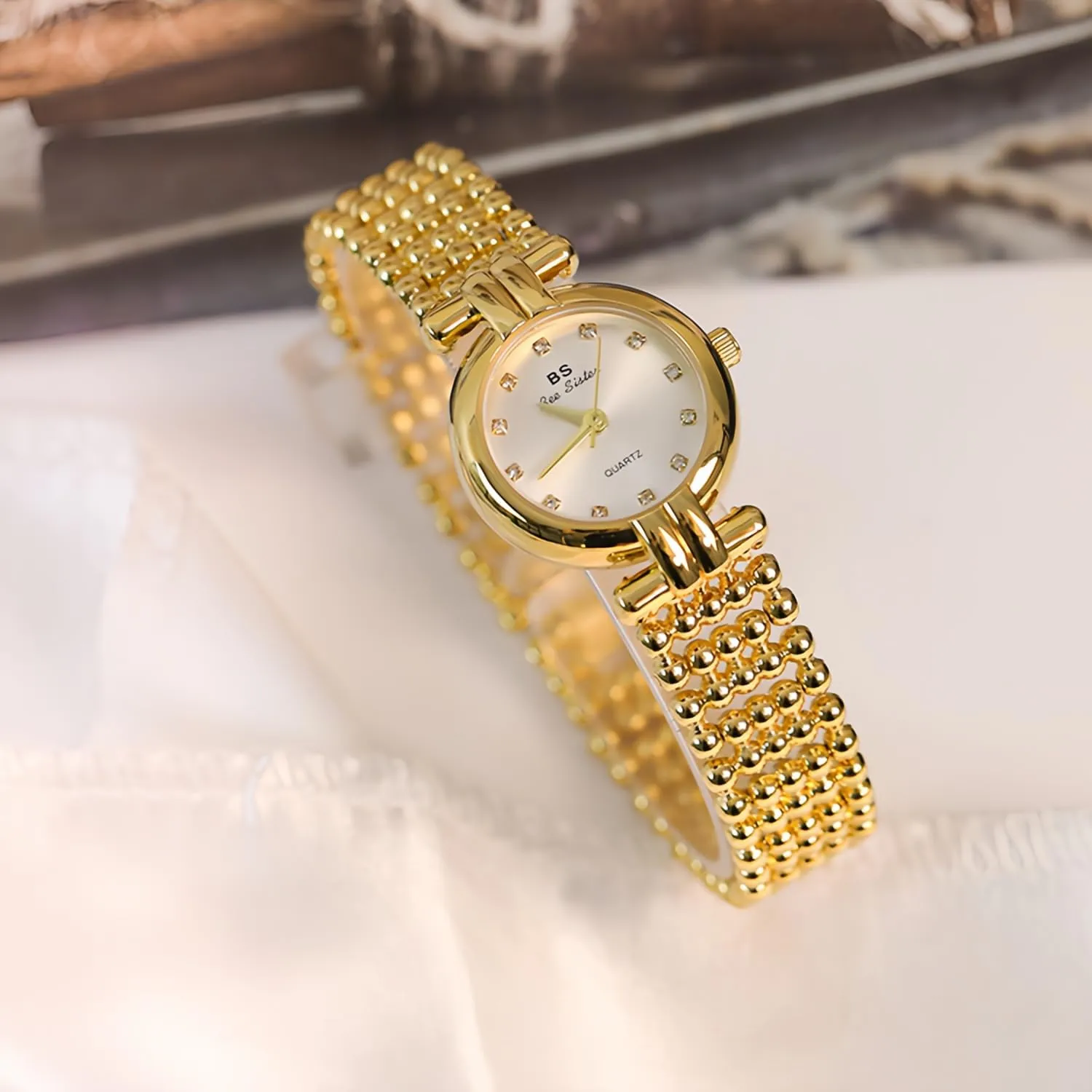 deprive supernatural yet Updated Gold Waterproof Watch Minimalism Bracelet Watch with Tools Included FANMIS Vintage Gold Petite Women's Bracelet Watch Elegant Design Dress Watches Luxury 