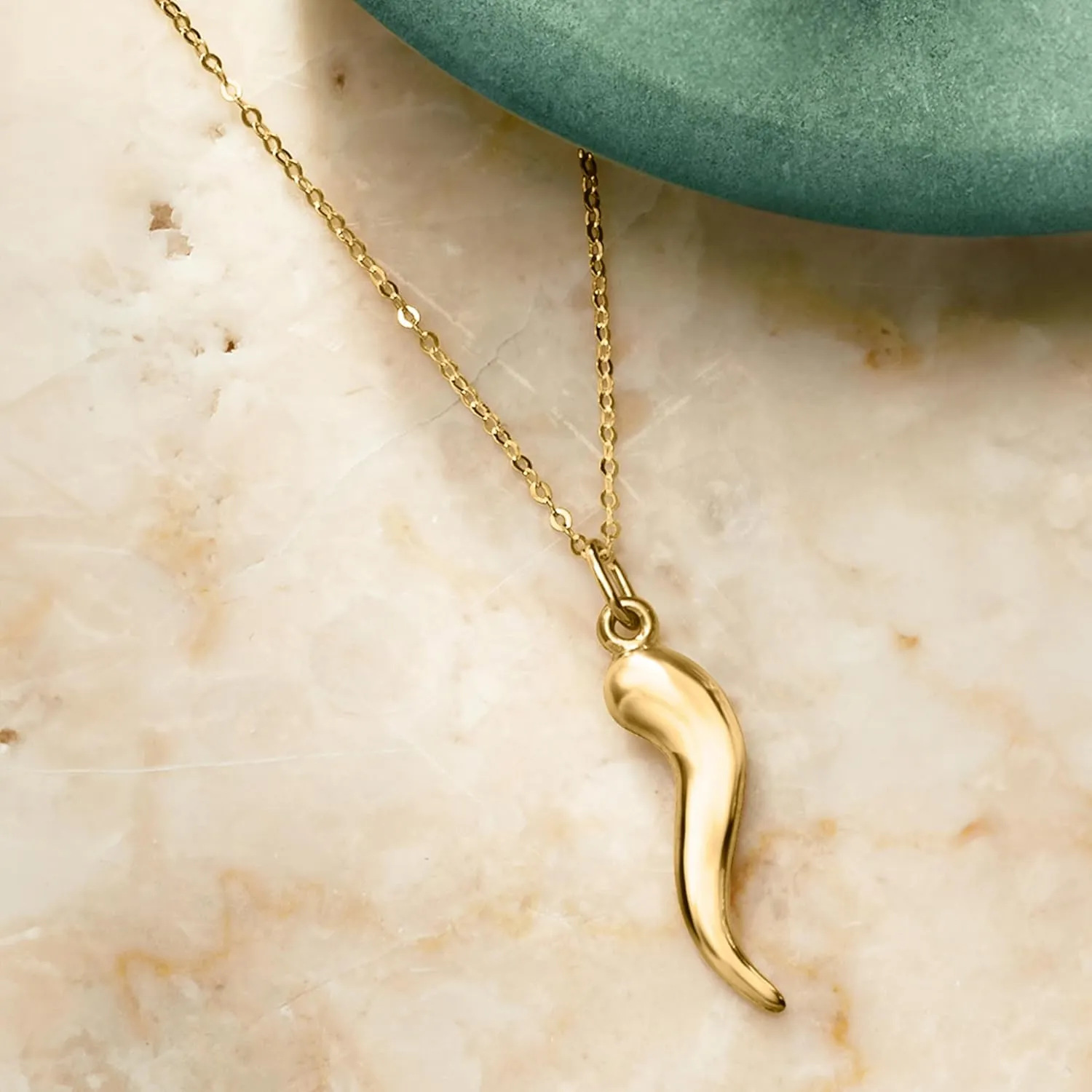 detach perceive Pendant Necklace Ross-Simons 10kt Yellow Gold Italian Horn 
