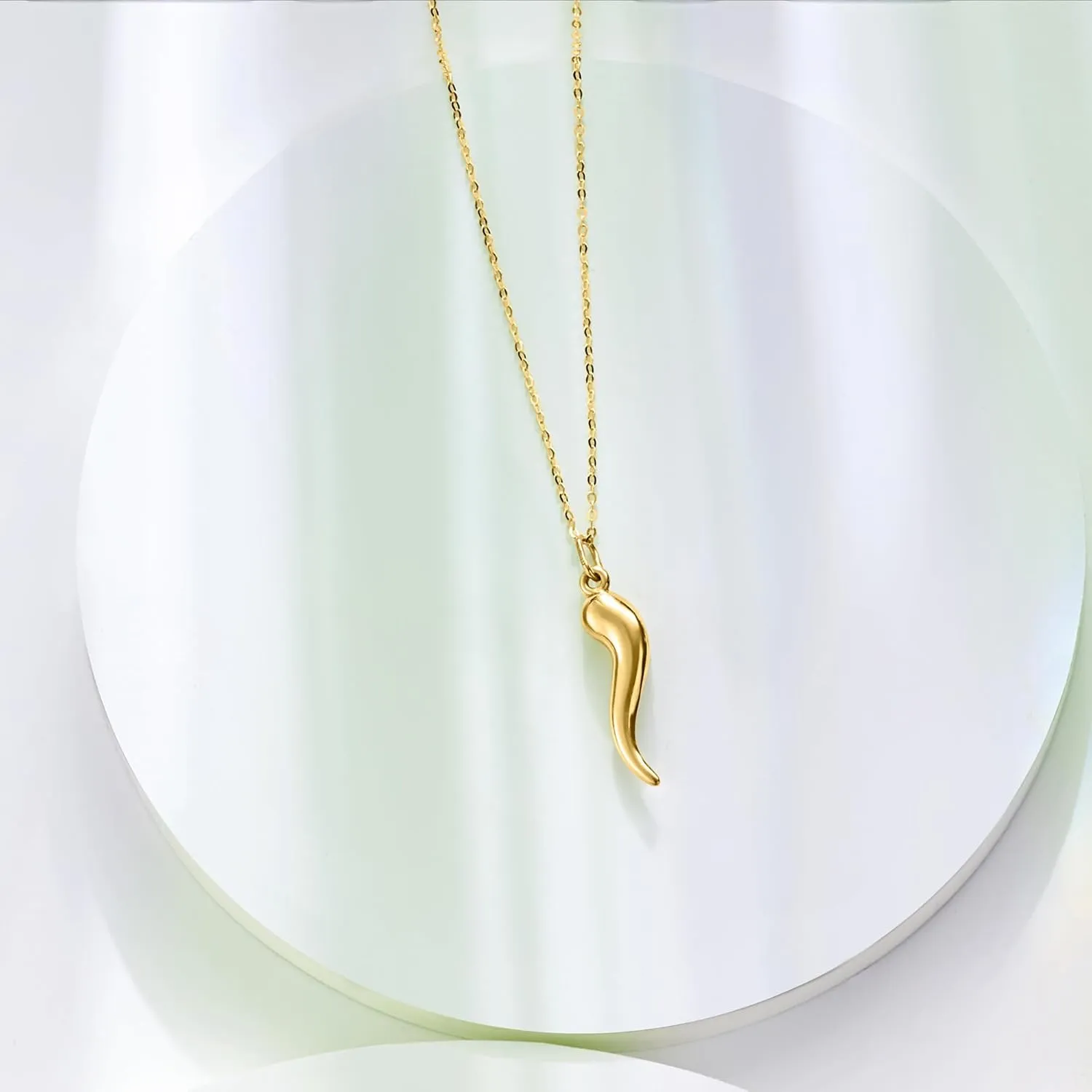 detach perceive Pendant Necklace Ross-Simons 10kt Yellow Gold Italian Horn 