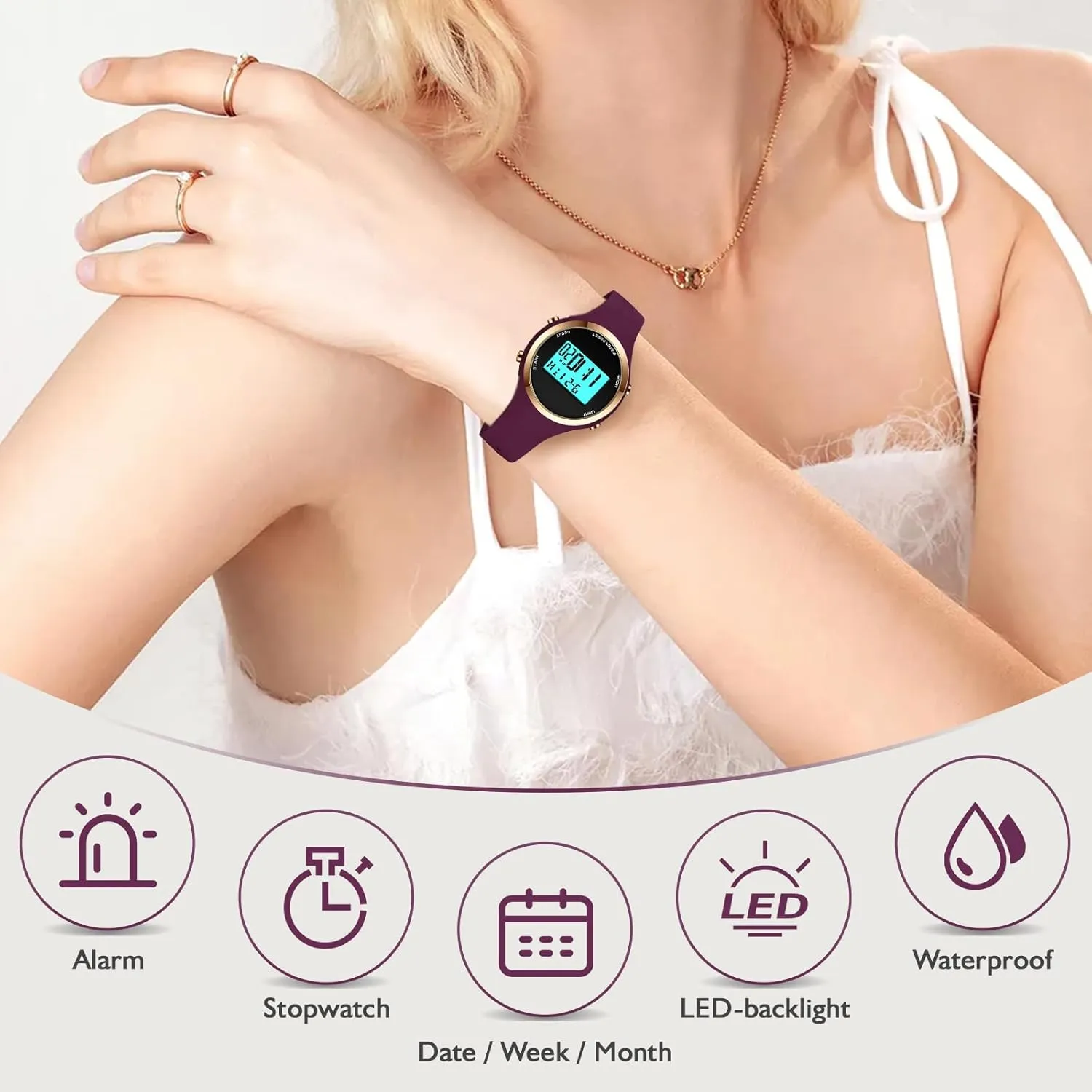 Digital Watch XCZAP Outdoor Sport mortify trip fantastic family democracy Watches Alarm Clock 5Bar Waterproof LED 