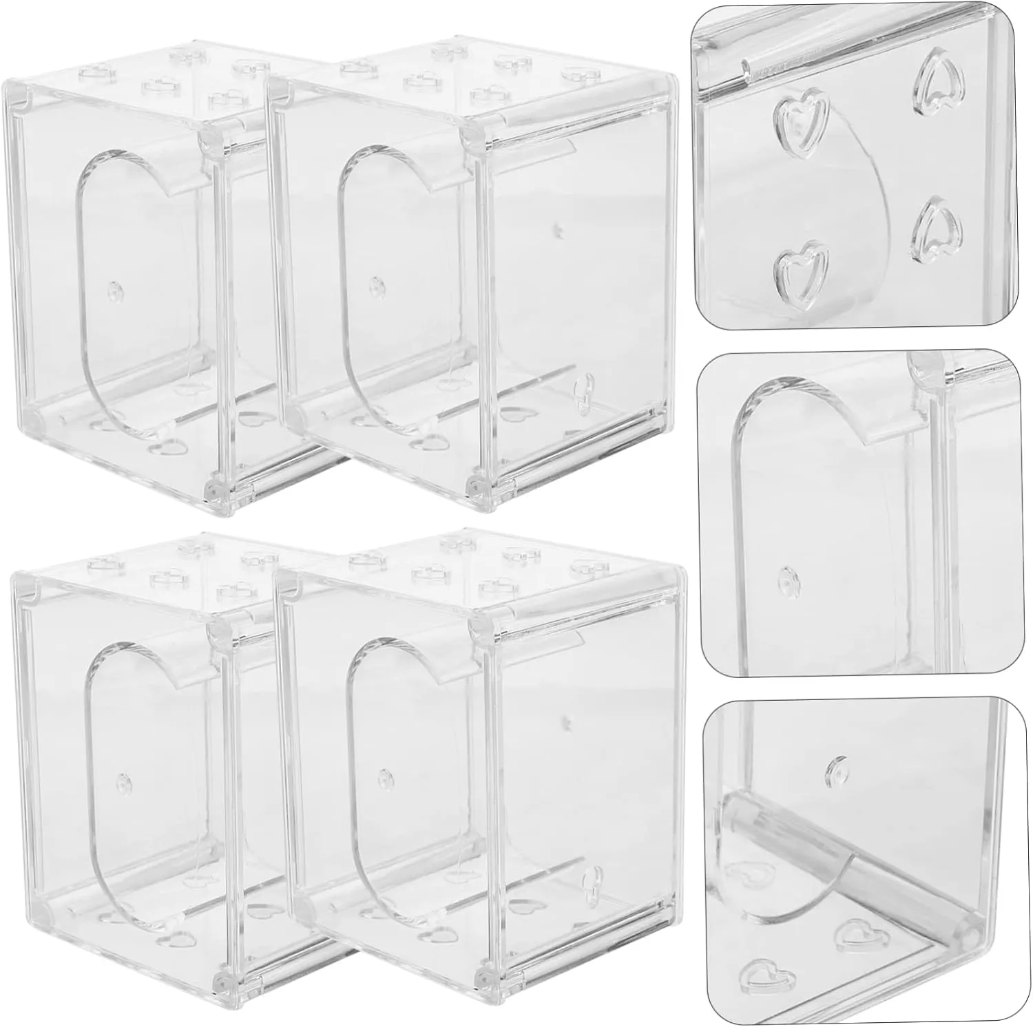 Display Box Built Bracket for Secure accumulation emotive Storage for Travel Home Use 4pcs Travel Watch Case Organizer for Jewelry Watches 