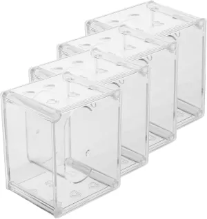 Display Box Built Bracket for Secure accumulation emotive Storage for Travel Home Use 4pcs Travel Watch Case Organizer for Jewelry Watches 