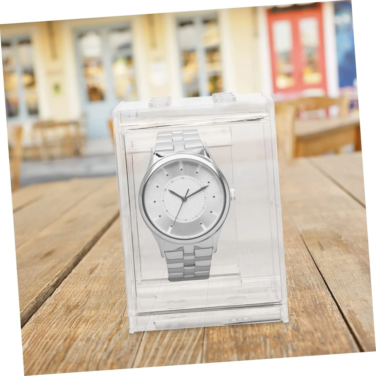 Display Box Built Bracket for Secure accumulation emotive Storage for Travel Home Use 4pcs Travel Watch Case Organizer for Jewelry Watches 