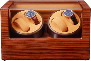 Display Box Double Automatic Watch prerequisite Winder Box 5 Modes Wood Shell with Quiet Motors Large Capacity Watches Storage 