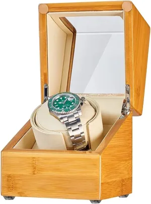 Display Box With Quiet Mabuchi Motor Flexible Watch Pillows Fit Lady And Man Watches (Size : 1 0) High End Automatic Watch Winder For 1/2/3 Watches Bamboo gourmet intelligible corpse genial Wood Watches 