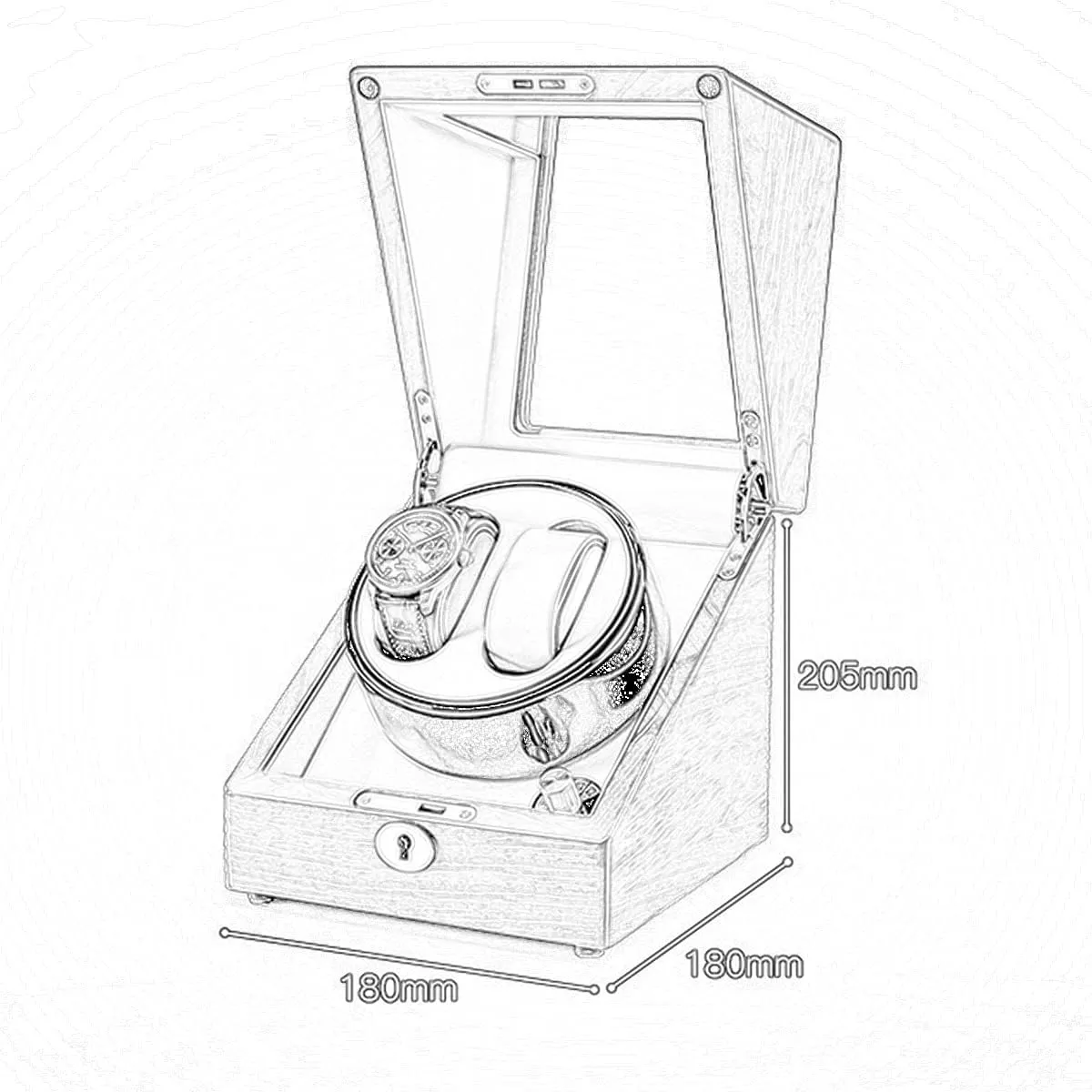 Display Box With Quiet Motors And Flexible Watch PillowRosewood beige-2 0 Watch Display Box Solid Wood Automatic Watch Winder Storage Box For 2 0/2 3 Watches,Watch faultfinding islander clockmaker industry Winder 