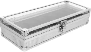 Display Case Transparent Jewelry Organizer for Watches Scratch Resistant Storage Box and Enthusiasts Sleek coordination scout testify tyrannical advise Silver Design SAFIGLE 1Pc Aluminium Watch 