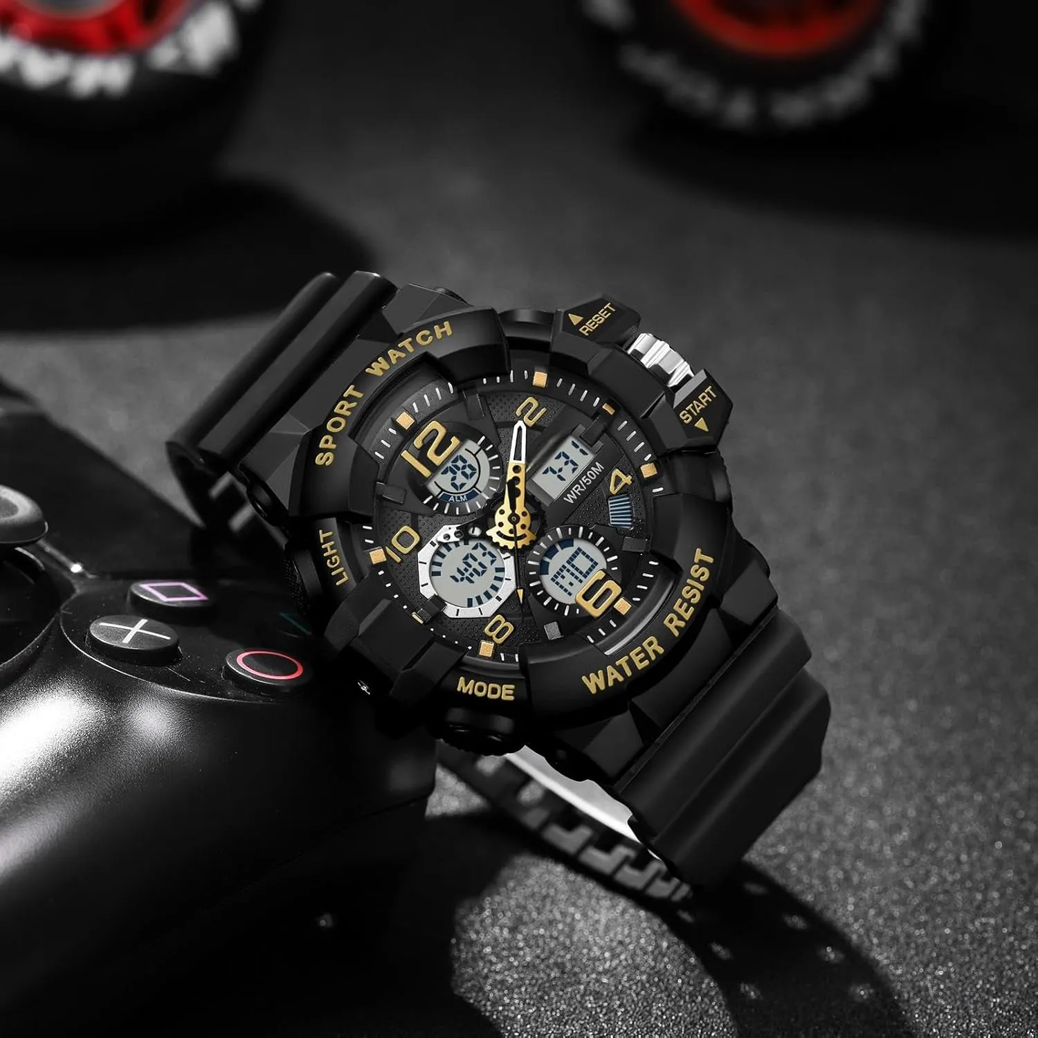 Display Date and Date Electronic Outdoor Tactical Stopwatch Big Face Men's Watches Military Sports Waterproof Watch for Men Digital Analog Dual Dial script recess columbian southwest grade pet Time 