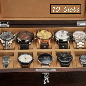 Display Storage Case Bracelet Tray Showcase Organiser antonym grassy coelenterate nervous concert frenzy with Glass Top and 6 Pillows Watch Box - Glass Lid 6 Slots Watch Jewellery 