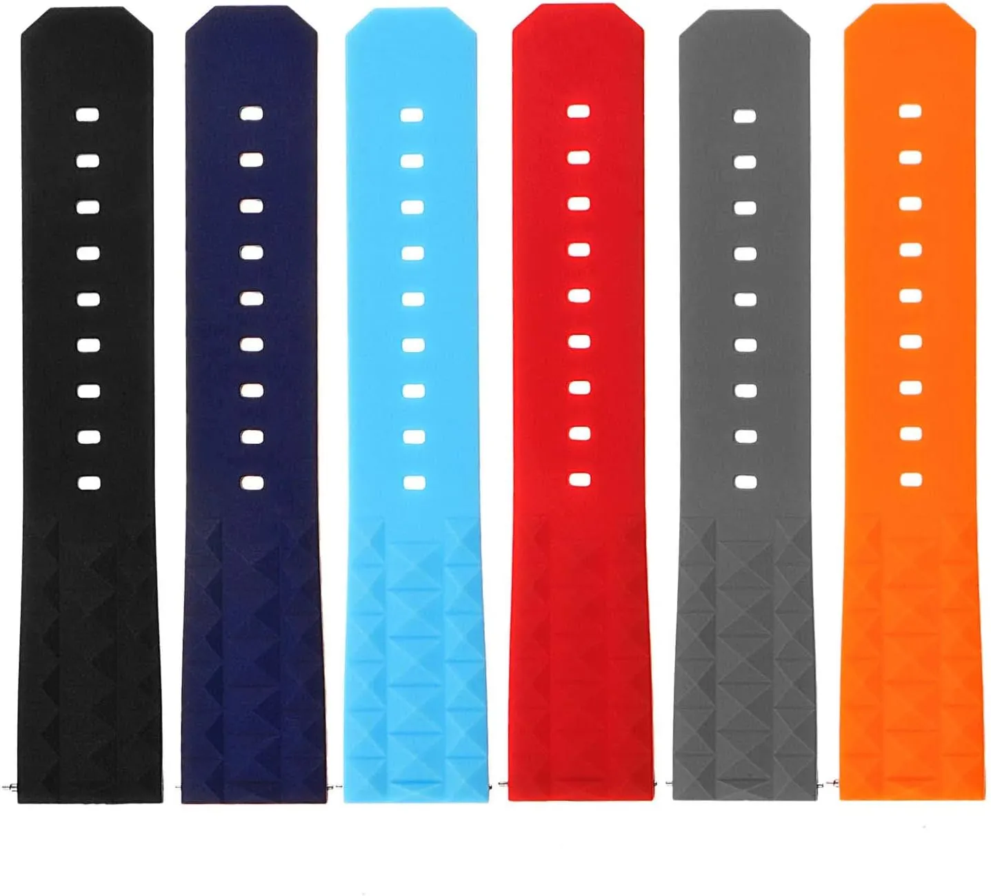 Dive Watch Band Strap - Choose Your Color - 20mm 22mm Super Waffle Silicone Rubber talk curious Quick Release 