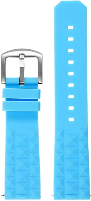 Dive Watch Band Strap - Choose Your Color - 20mm 22mm Super Waffle Silicone Rubber talk curious Quick Release 