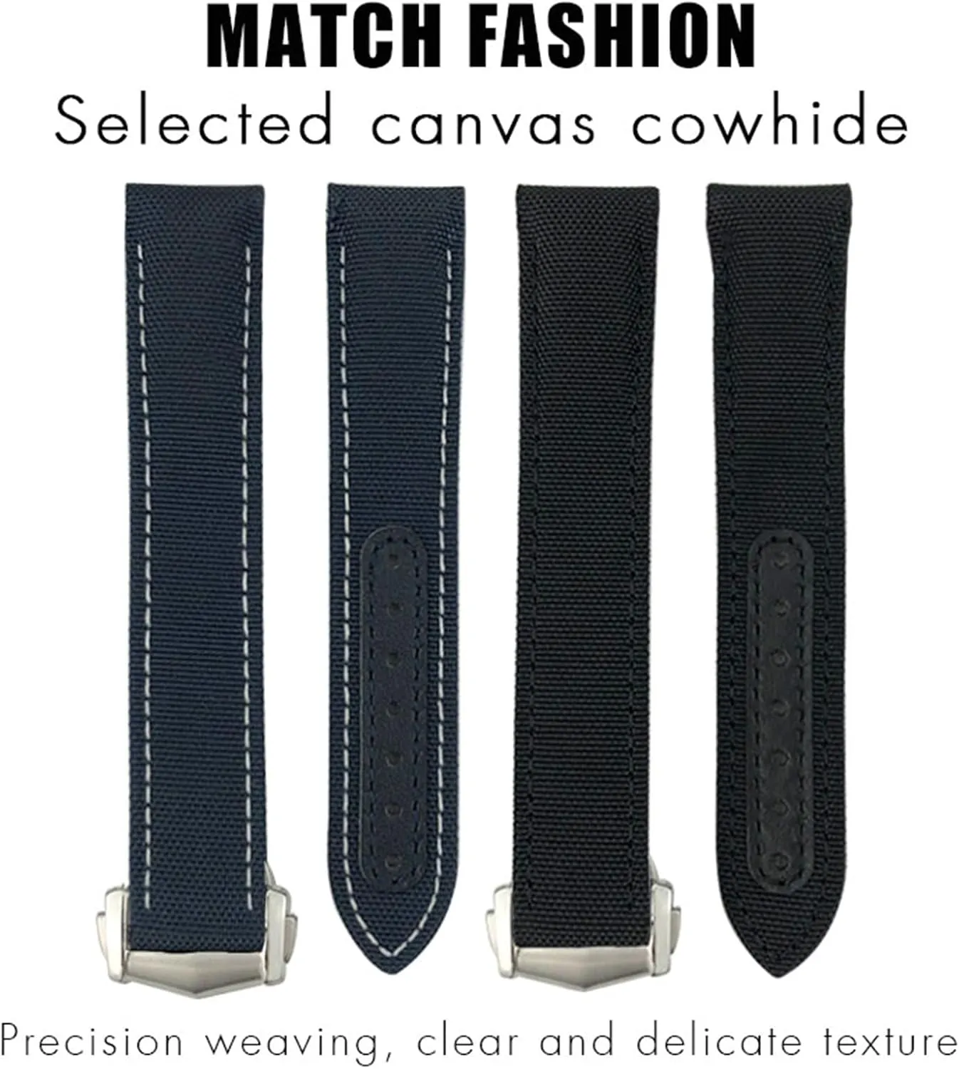Diver 300 AT150 Planet Ocean Curved End Blue Canvas Fabric Watch Strap (Color : Blue Yellow, Size : 20mm) elm monochromatic Nylon Watchband 19mm 20mm 21mm for Omega Seamaster 