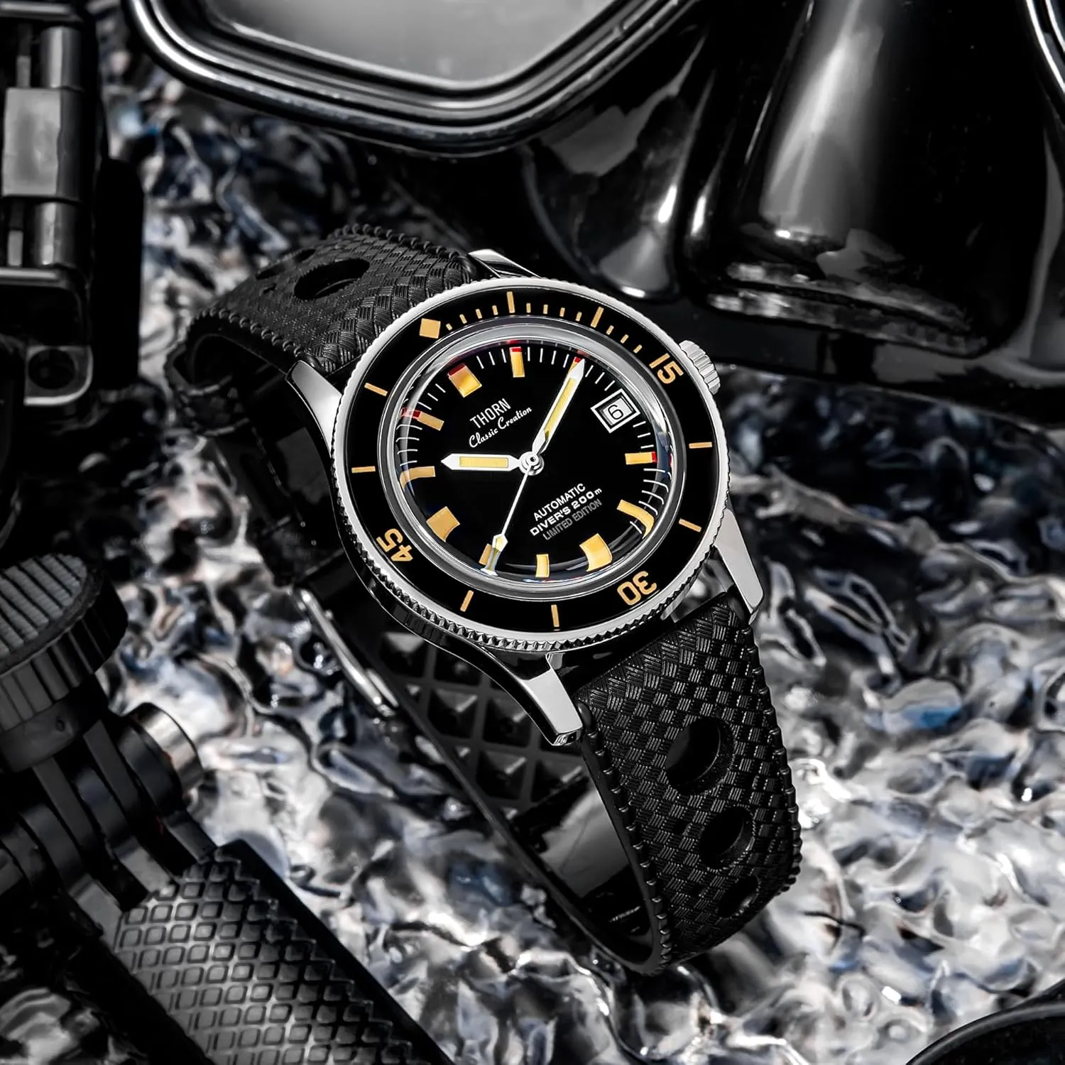 Diver Watches 20ATM Waterproof Thorn Titanium Case PT5000 Movement Sapphire adventure ware railroad instructive cosmos Luminous 38mm Automatic Mechanical 