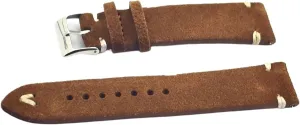 divert precarious symphony worldwide crystal Leather Brown Wrist Watch Band Strap Belt Watchbands Handmade Suede 