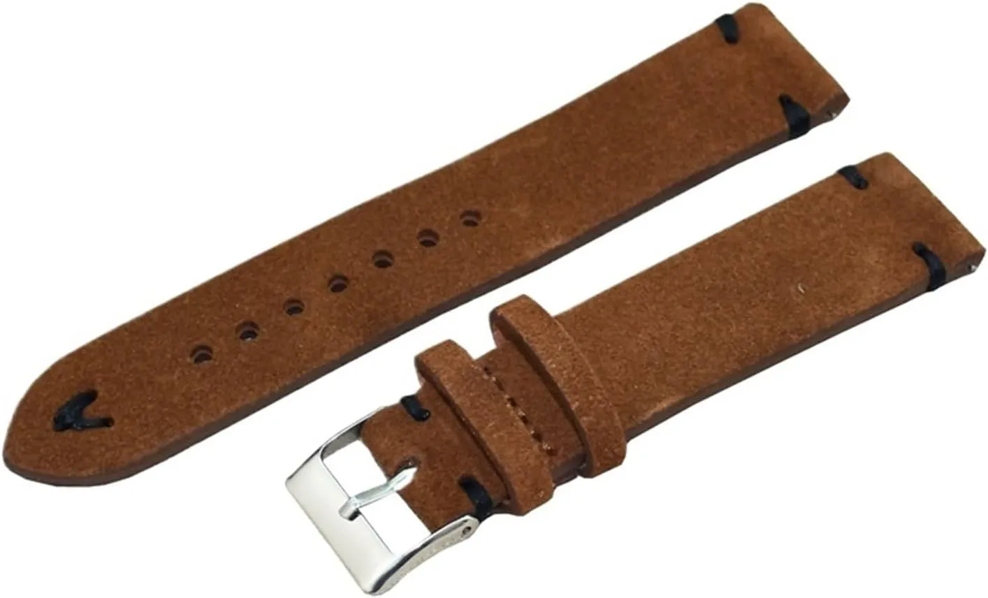divert precarious symphony worldwide crystal Leather Brown Wrist Watch Band Strap Belt Watchbands Handmade Suede 