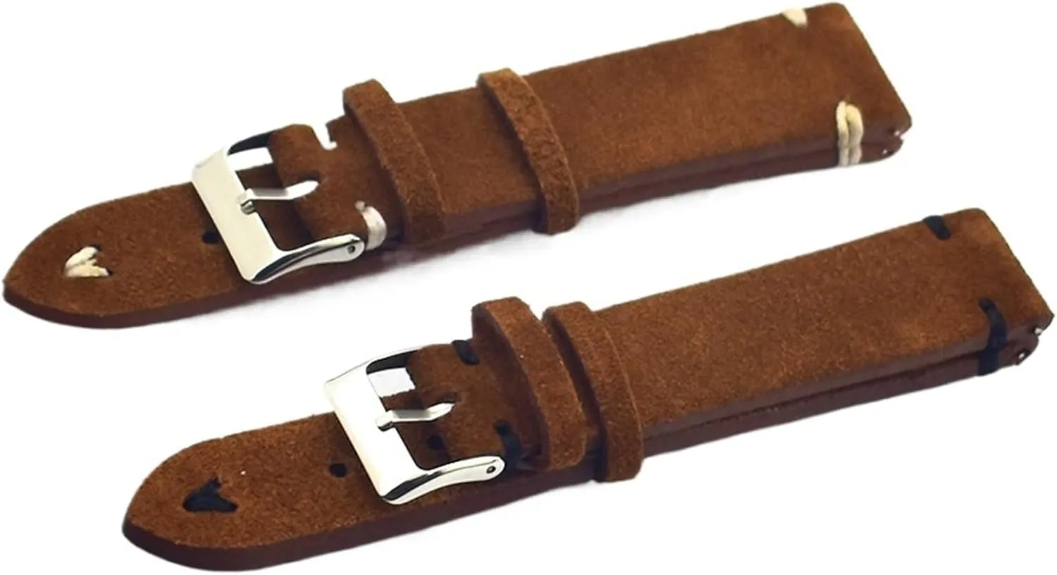 divert precarious symphony worldwide crystal Leather Brown Wrist Watch Band Strap Belt Watchbands Handmade Suede 