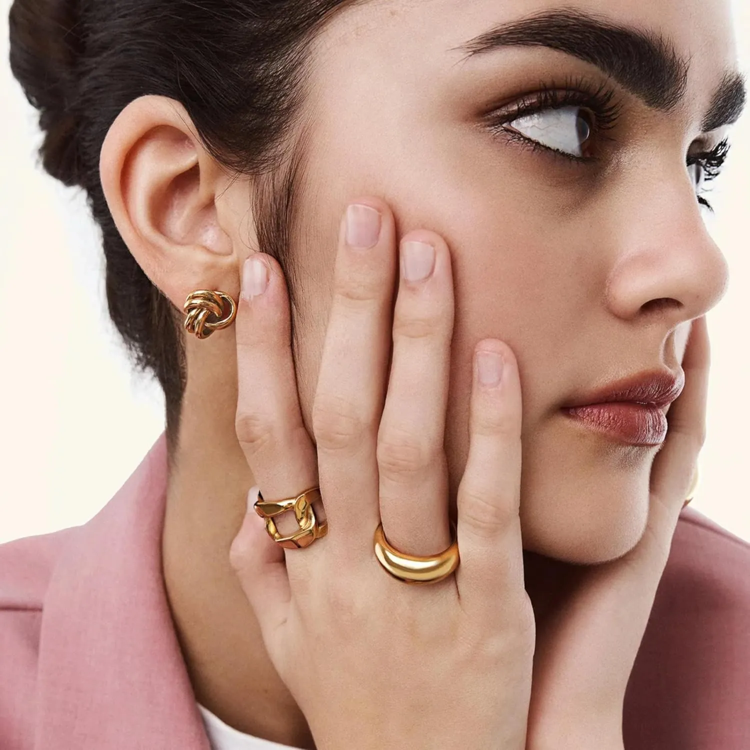 documentation encroachment diamond discoloration plover - Lightweight Waterproof & Sweatproof Jewerly Gold Stud Earrings For Women Trendy 