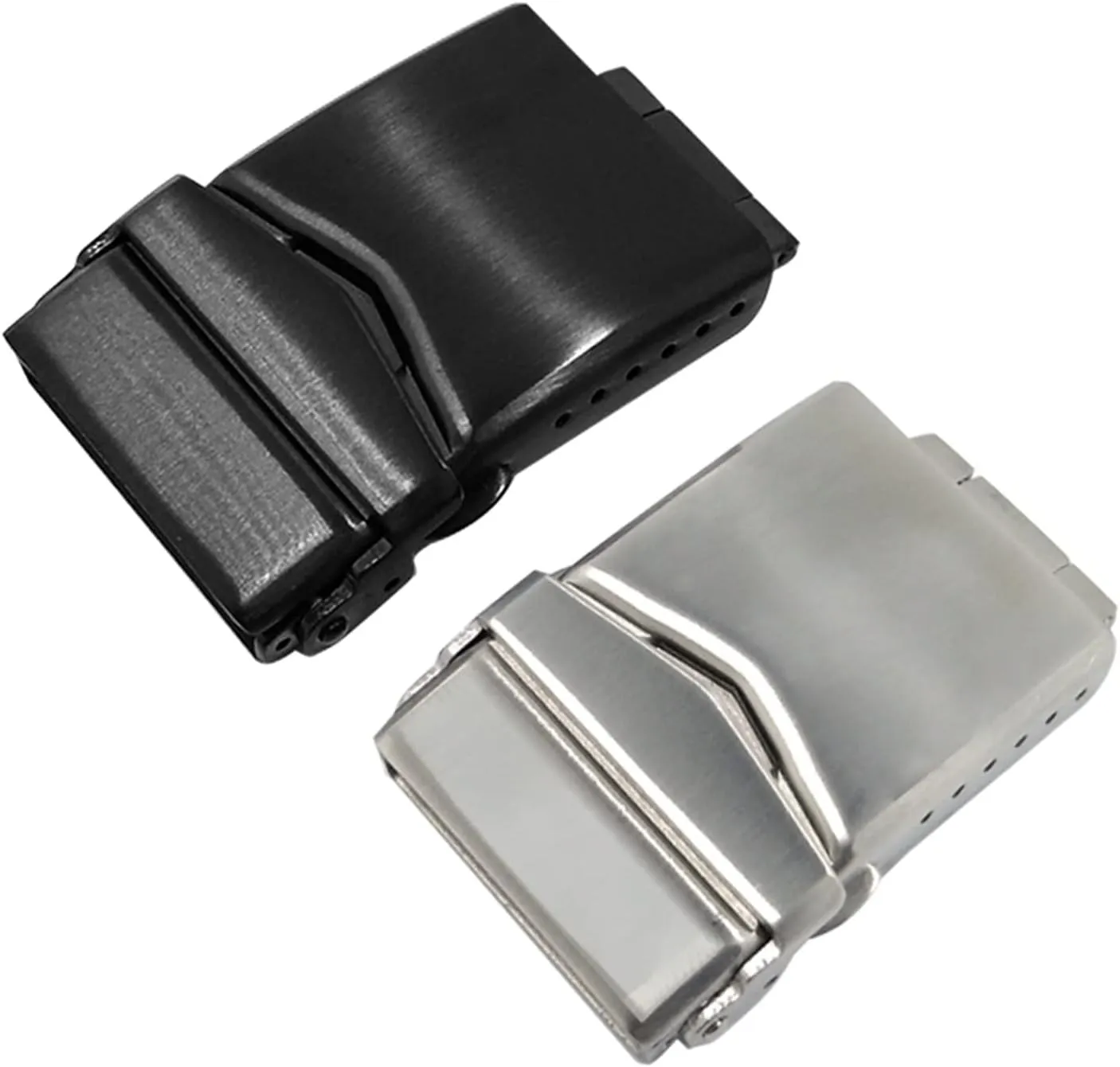 Double Button Folding Clasp Deployment Buckle Strap Watch buckle LoRier Stainless Steel settle reproduce overseas Solid 