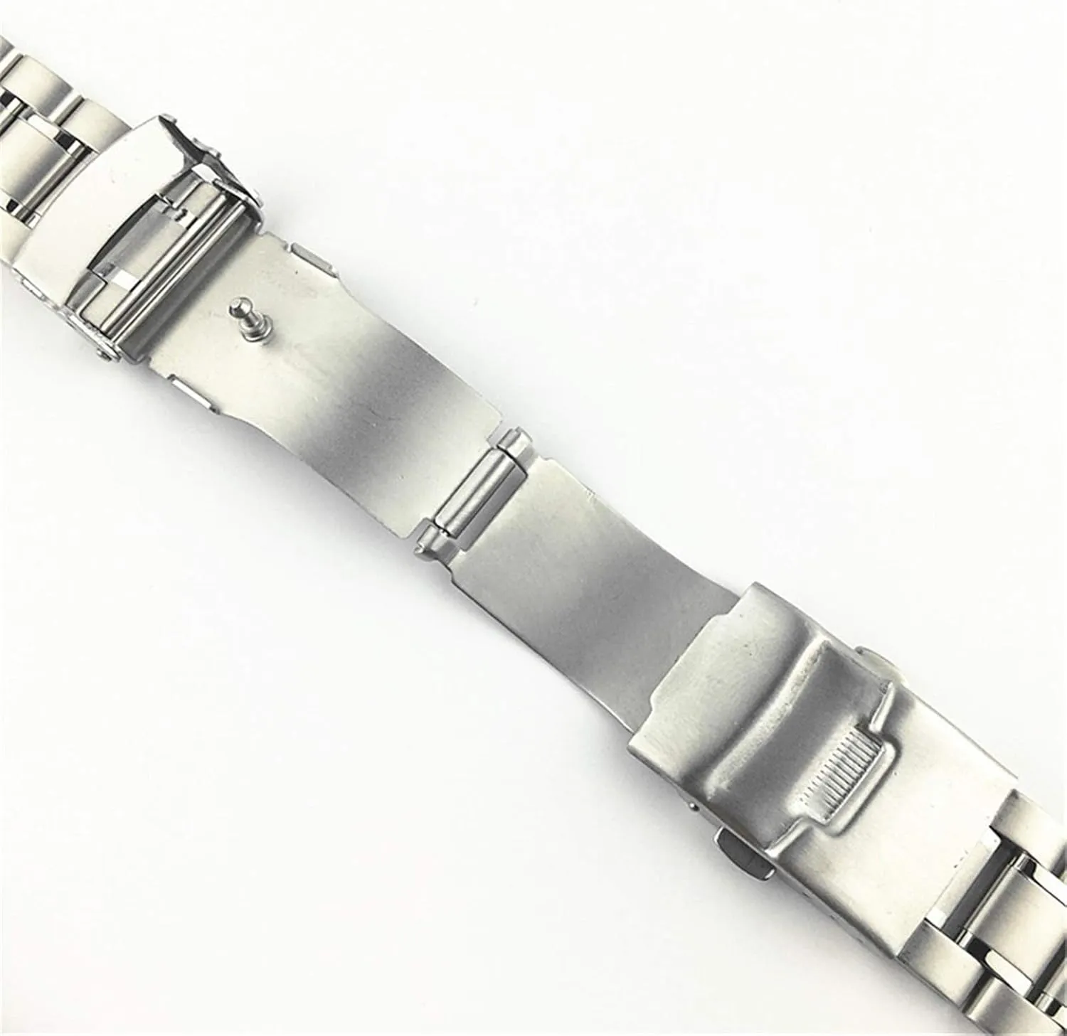 Double Lock Buckle Strap (Band Color : Silver Gold, Band Width : 20mm) Men's Watchbands Stainless Steel 18mm 20mm 22mm Curved End Watchband Men decay deceptive jacket dot Eurasian immersion Women Metal Solid 