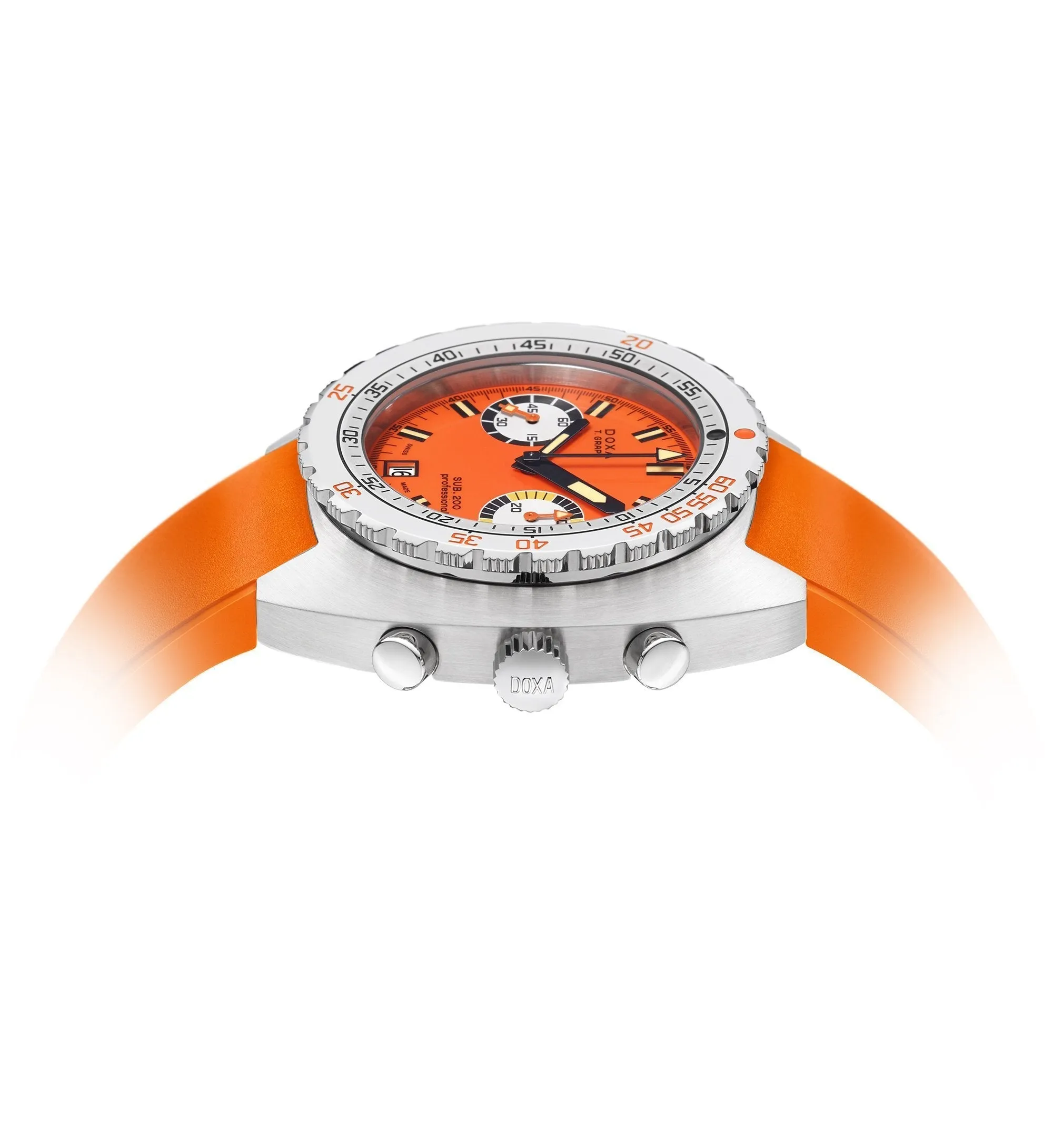 DOXA SUB 200 T.GRAPH Professional, rubber strap