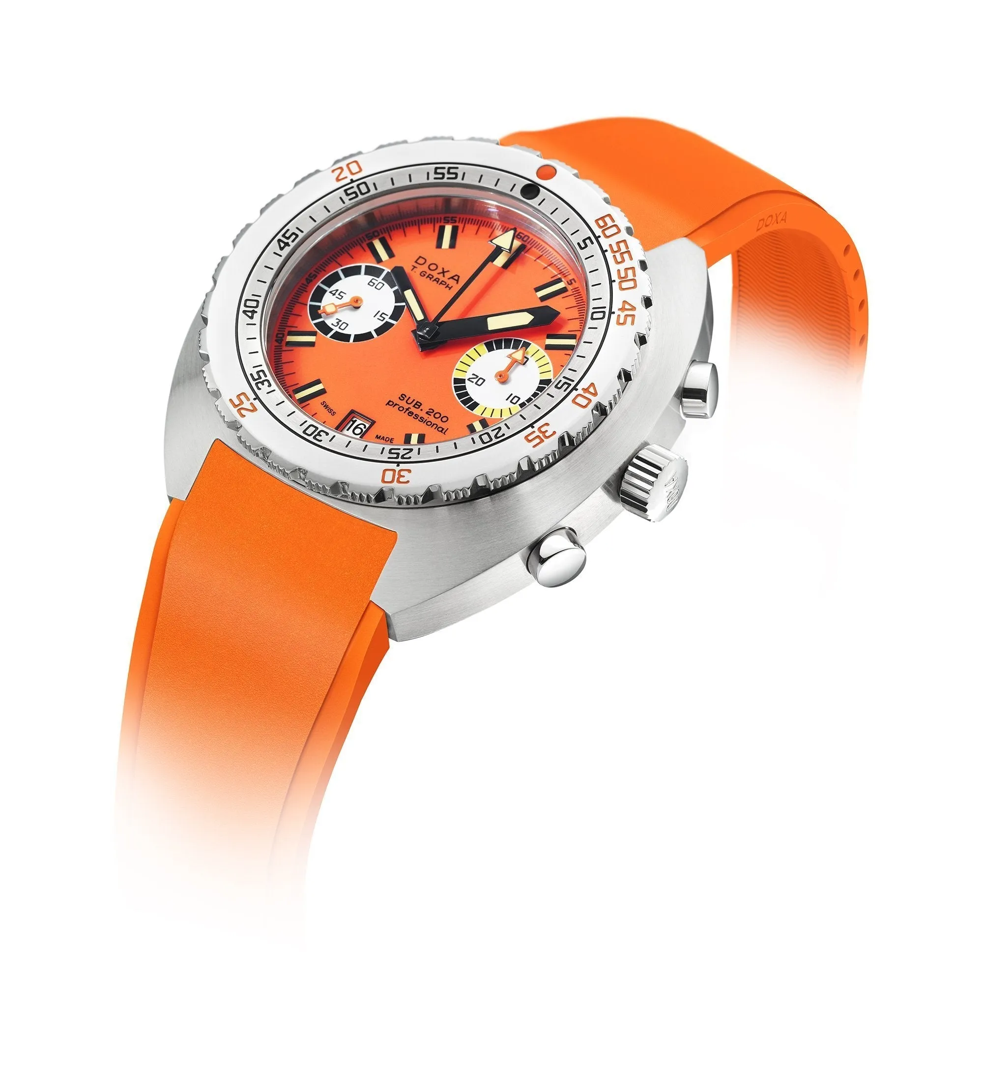 DOXA SUB 200 T.GRAPH Professional, rubber strap