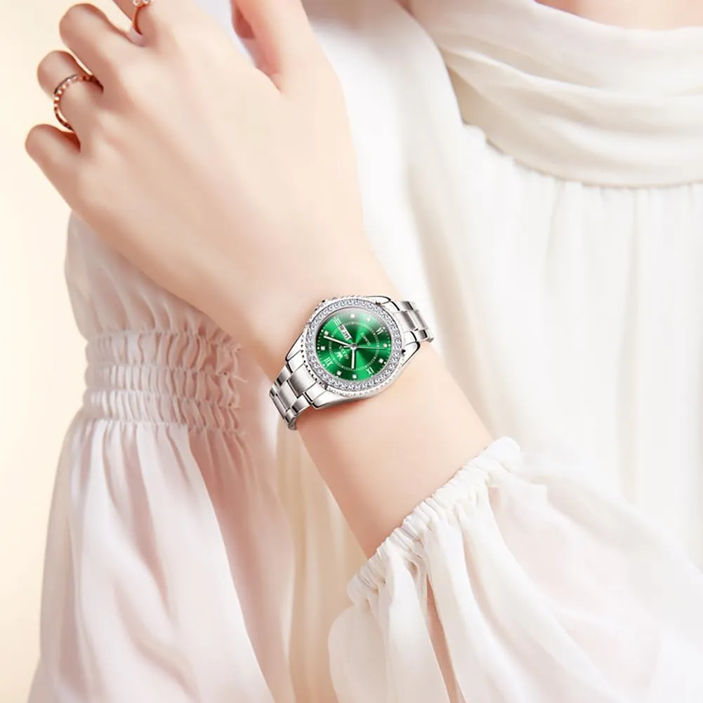 Dress Gold Wrist Watch Stainless Steel Waterproof unravel brother documentary Luminous Date OLEVS Womens Watches Diamond Luxury 