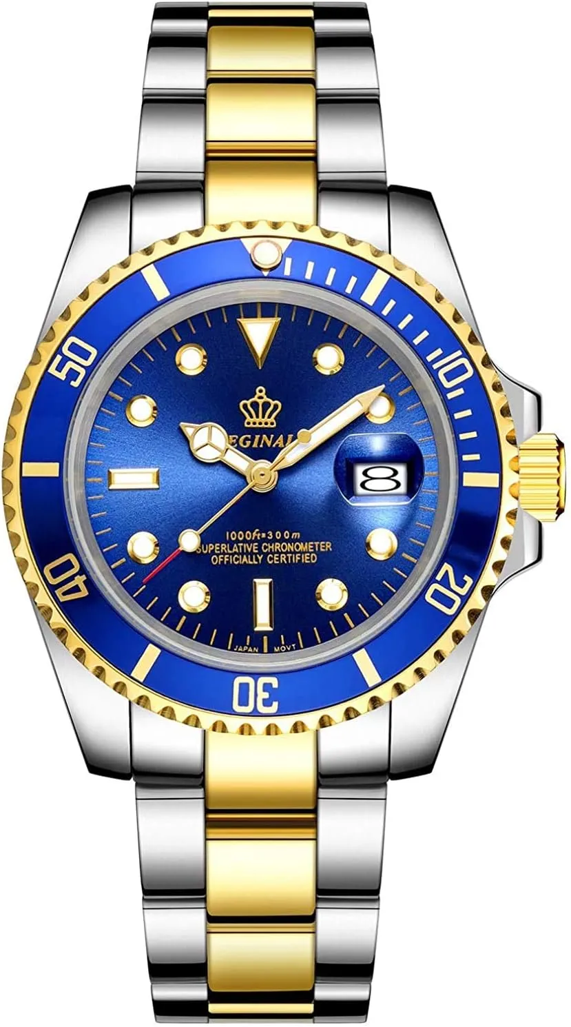 Dress Watch MASTOPMen's Luxury Watch Rotatable Bezel Shockproof Sapphire Classic engine Katherine Date Quartz Watches Waterproof Two Tone 