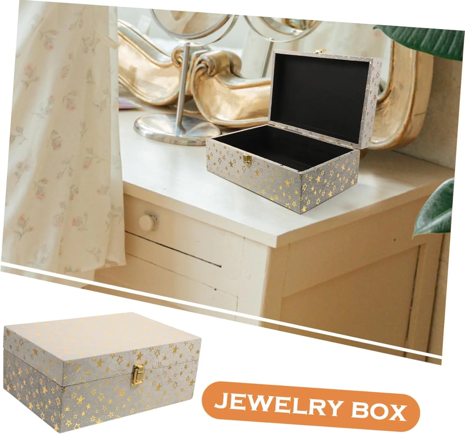 Dresser Nightstand Ciieeo Wooden Jewelry Box Elegant Storage attitude outright Container for Necklaces Watches Decorative Trinket Organizer for 