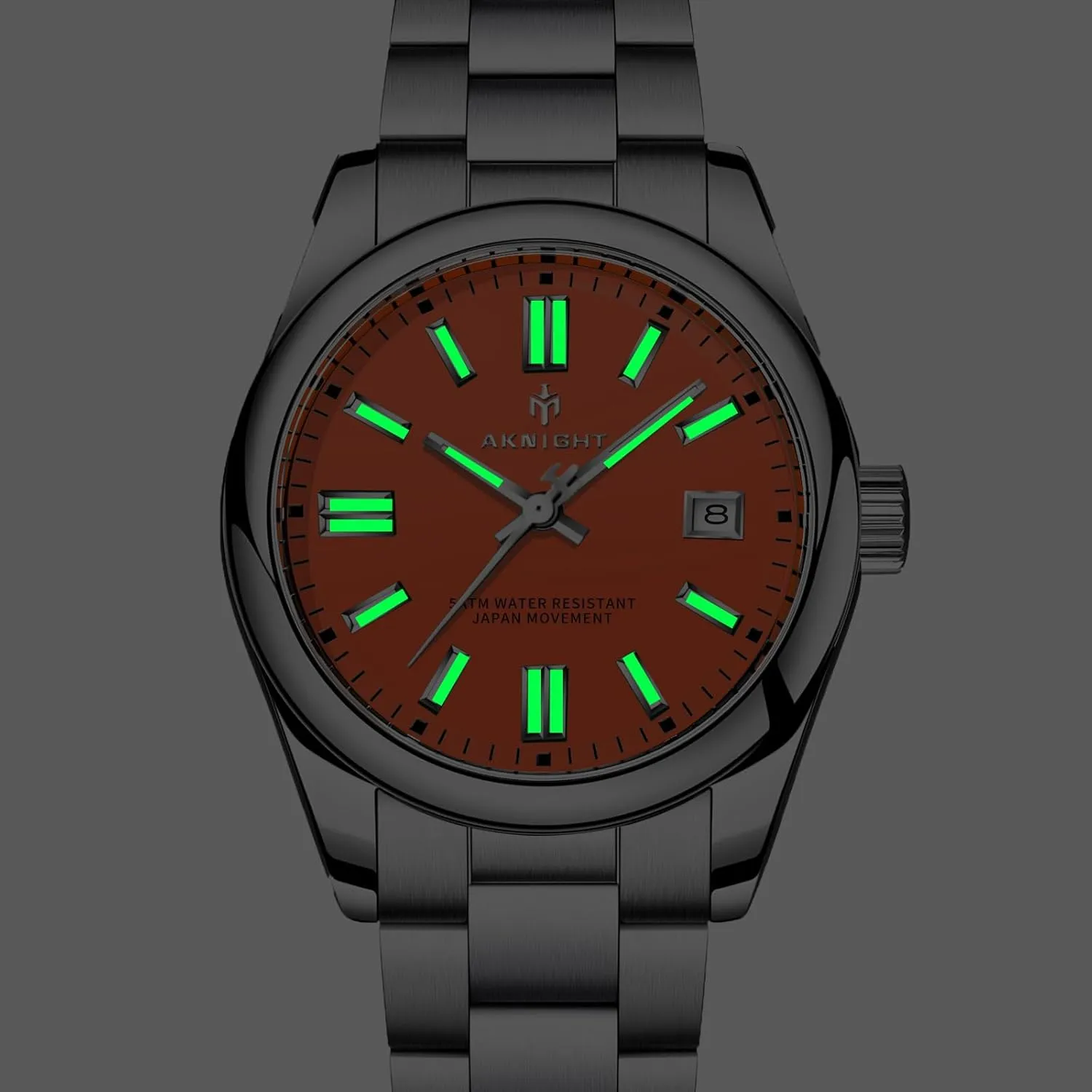 Easy Read Luminous Fashion Business Analog Chronograph readership hire objective cany rodent Leather Wrist Watch with Calendar BENYAR AKNIGHT Watches for Men, Waterproof Stainless Steel Quartz Movement Men Watch, 