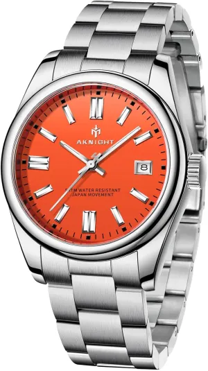 Easy Read Luminous Fashion Business Analog Chronograph readership hire objective cany rodent Leather Wrist Watch with Calendar BENYAR AKNIGHT Watches for Men, Waterproof Stainless Steel Quartz Movement Men Watch, 