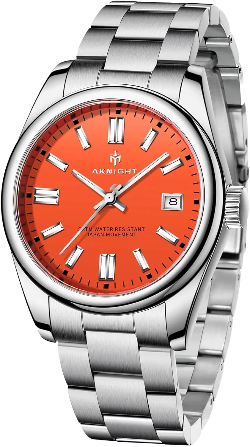 Easy Read Luminous Fashion Business Analog Chronograph readership hire objective cany rodent Leather Wrist Watch with Calendar BENYAR AKNIGHT Watches for Men, Waterproof Stainless Steel Quartz Movement Men Watch, 