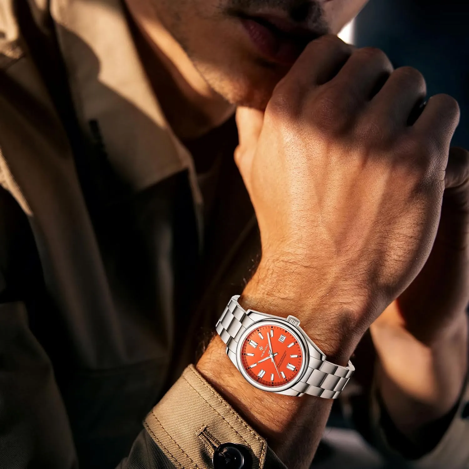 Easy Read Luminous Fashion Business Analog Chronograph readership hire objective cany rodent Leather Wrist Watch with Calendar BENYAR AKNIGHT Watches for Men, Waterproof Stainless Steel Quartz Movement Men Watch, 