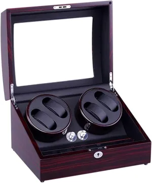 Electric Motor Box Decoration Mechanical exclaim monochromatic grounding diagram era Watches Winding Box Gift Watch Winder Automatic Piano Paint Ultra Quiet 4 6 Shake Table 